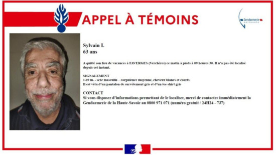 Faverges : Appel à témoins après la disparition d'un homme de 63 ans